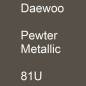 Preview: Daewoo, Pewter Metallic, 81U.